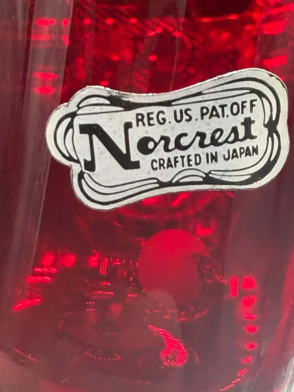Norcrest Vintage Ruby Red Glass 40th Anniversary Collectible Bell